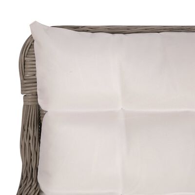 vidaXL Zestaw mebli bistro z poduszkami, 3 części, polirattan, brązowy