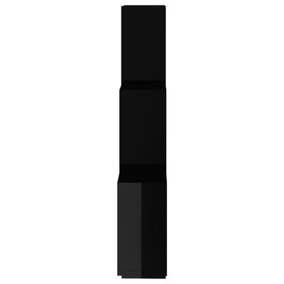 vidaXL Półka ścienna w formie kostek, czarna z połyskiem, 78x15x93 cm