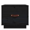 vidaXL Szafki nocne, 2 szt., czarne, 40x34x35 cm, lite drewno sosnowe