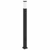 vidaXL Słupek oświetleniowy z czujnikiem i gniazdkiem 110 cm, czarny, IP44