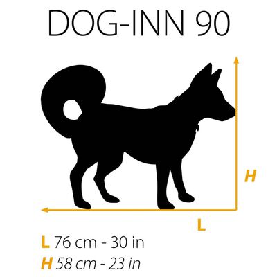 Ferplast Klatka dla psa Dog-Inn 90, 92,7 x 58,1 x 62,5 cm, szara