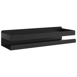 vidaXL P&oacute;łka prysznicowa, czarny mat, 30x10x6 cm, stal nierdzewna 304