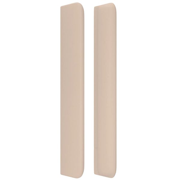 vidaXL Zagł&oacute;wek uszak, cappuccino, 163x16x118/128 cm, sztuczna sk&oacute;ra