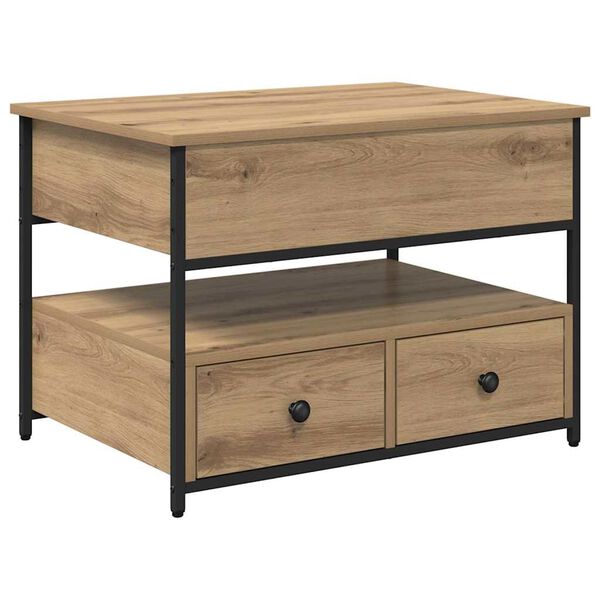 vidaXL Stolik kawowy z szufladą Dąb rzemieślniczy 70 x 50 x 54.5 cm