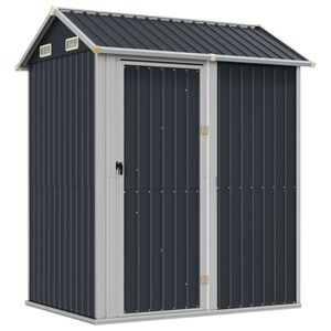 vidaXL Domek ogrodowy antracytowy 192x152,5x237 cm ocynkowana stal