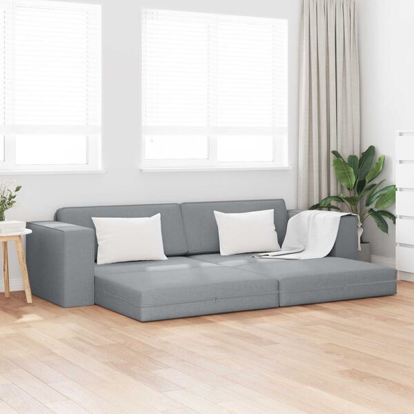vidaXL Sofa Bed 200cm Jasnoszary tkanina
