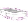 vidaXL Rama ł&oacute;żka bez materaca 100x200 cm lite drewno dąb