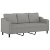 vidaXL 3-osobowa sofa z podn&oacute;żkiem, jasnoszara, 180 cm, tkaniną