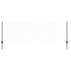 vidaXL Sześciokątne ogrodzenie z słupkiem 25 x 0,8 m Stal pokryta PVC