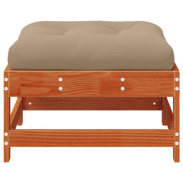 vidaXL Podn&oacute;żek ogrodowy Lite drewno sosnowe Woskowy Brąz