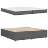 vidaXL Ramka ł&oacute;żka z materacem Ciemnoszary 200 x 200 cm tkanina