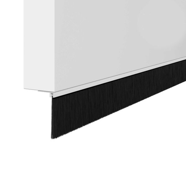 vidaXL Uszczelki z szczotką do drzwi na zatrzask 12 pcs Biały 100 cm