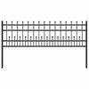 vidaXL Ogrodzenie z pierścieniem Spike Czarny 200 x 130 cm