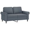vidaXL 2-osobowa sofa z poduszkami, ciemnoszara, 120 cm, aksamit