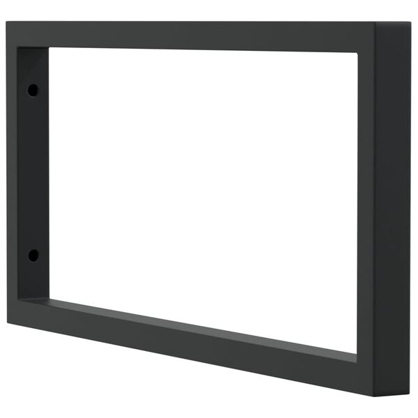 vidaXL Wsporniki do p&oacute;łki pod umywalkę, 2 szt., czarne, prostokątne