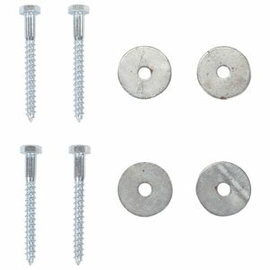 vidaXL Kotwa ziemna 4 pcs srebrny &Oslash;10 x 60 cm Galwanizowany metal