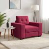vidaXL Sofa Fotel Wino Czerwone 60 cm Aksamit