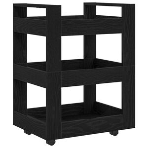 vidaXL W&oacute;zek Kuchenny Czarny Dąb 60 x 45 x 80 cm Drewno inżynieryjne