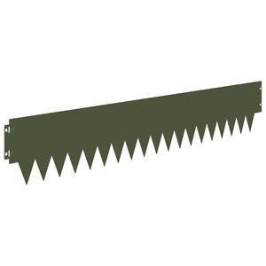 vidaXL Krawężnik do trawnika 30 szt. 103 x 20 cm Stal Oliwkowy zielony