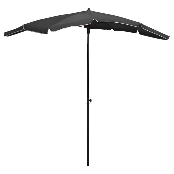 vidaXL Parasol ogrodowy na słupku, 200x130 cm, antracytowy