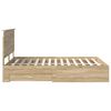 vidaXL Ramka ł&oacute;żka Dąb Sonoma 150 x 200 cm Materiał drewnopochodny