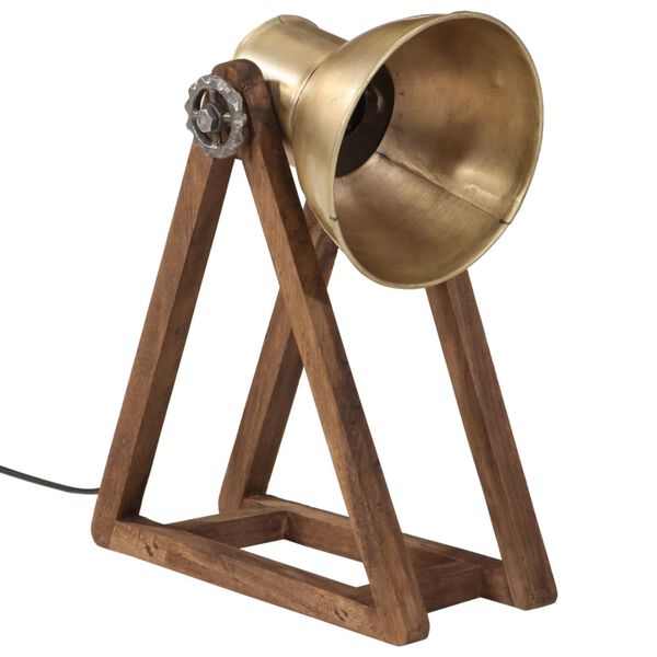 vidaXL Lampa stołowa, 25 W, antyczny mosiądz, 30x17x40 cm, E27