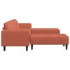 vidaXL Sofa Czerwono-pomarańczowy 250 x 188 x 76 cm Tkanina sztruksowa