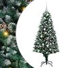 vidaXL Sztuczna choinka zielony 150 cm PVC, stal i plastik