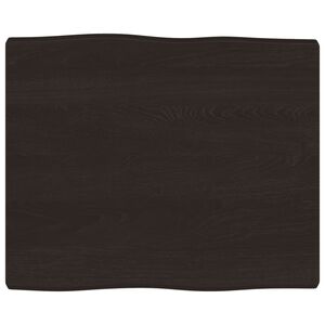vidaXL Blat, ciemnobrązowy 60x50x(2-4) cm drewno z naturalną krawędzią