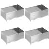 vidaXL Krawężnik do trawnika 4 pcs 100 x 60 x 35 cm Stal srebrny