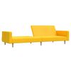 vidaXL 2-osobowa kanapa z podn&oacute;żkiem, ż&oacute;łta, tapicerowana tkaniną