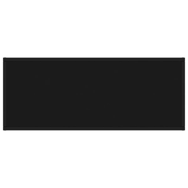 vidaXL Szafka pod telewizor, czarna z czarnym szkłem, 100x40x40 cm