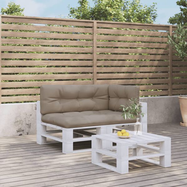 vidaXL Poduszki na palety, 3 szt., kolor taupe, tkanina