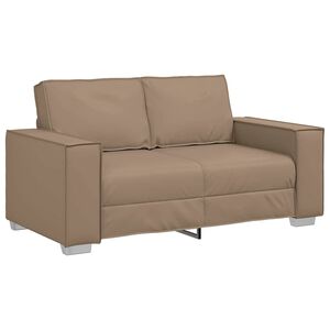 vidaXL Sofa dwuosobowa Cappuccino 160 cm Sk&oacute;ra ekologiczna