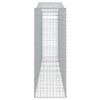 vidaXL Kosze gabionowe, 15 szt, 400x50x140/160cm, galwanizowane żelazo