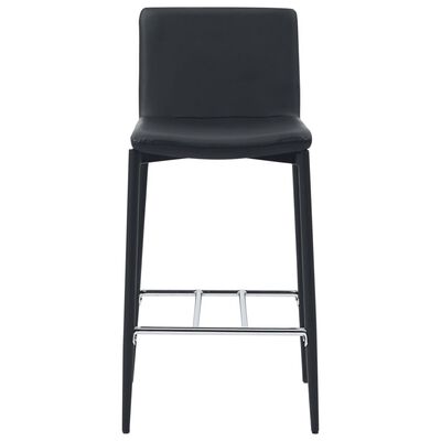vidaXL Krzesła barowe, 4 szt., czarne, sztuczna skóra