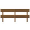 vidaXL Wezgłowie ł&oacute;żka, brązowe, 204x3x81 cm, lite drewno sosnowe