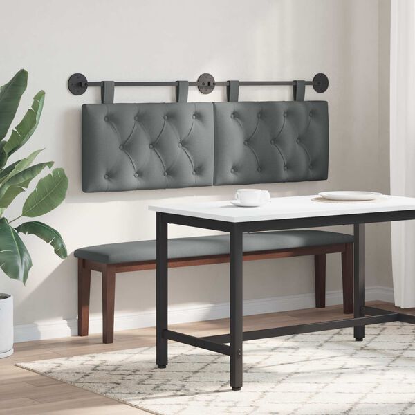 vidaXL Wisząca Głowa Ciemnoszary 150 x 55 x 7 cm tkanina