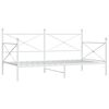 vidaXL Łóżko dzienne bez materaca białe 100x200 cm stalowe