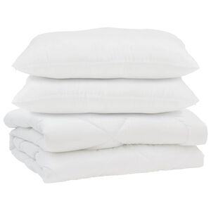 vidaXL Kołdra z poduszką 3 pcs Biały Mikrofibra