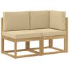 vidaXL Modułowa sofa na zewnątrz 2 Sztuka Biały Lite Drewno Akacji