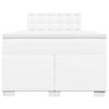 vidaXL Ł&oacute;żko kontynentalne z materacem, białe, 120x190 cm, ekosk&oacute;ra