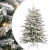 vidaXL Sztuczna choinka z zawiasami Biały 150 cm PE i PVC