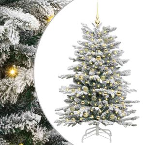 vidaXL Sztuczna choinka z zawiasami Biały 150 cm PE i PVC