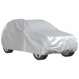 vidaXL Pokrowiec na samoch&oacute;d typu SUV, z paskami, pełny, srebrny, M