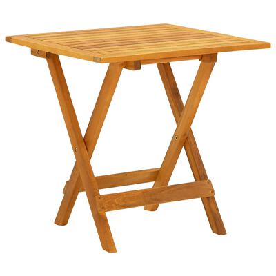 vidaXL Leżak tarasowy i stolik, lite drewno akacjowe i textilene