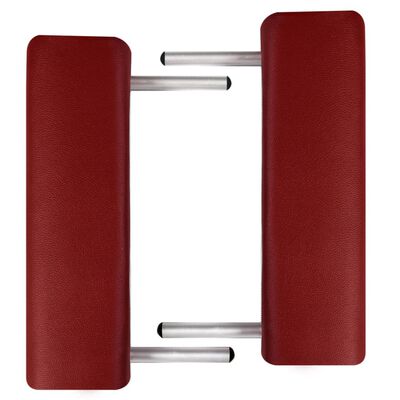 Czerwony składany stół do masażu 3 strefy z aluminiową ramą