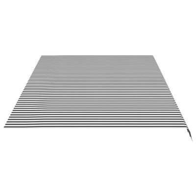 vidaXL Zapasowa tkanina na markizę, antracytowo-biała, 6x3 m