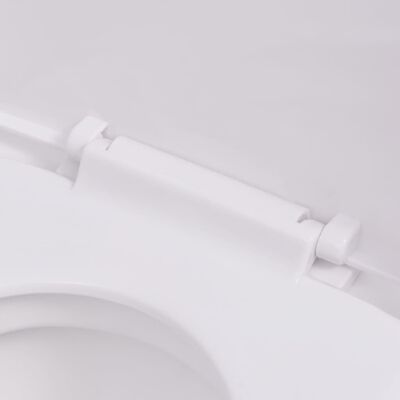 vidaXL Podwieszana toaleta ceramiczna ze spłuczką, biała