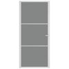 vidaXL Drzwi wewnętrzne, 93x201,5 cm, białe, szkło ESG i aluminium